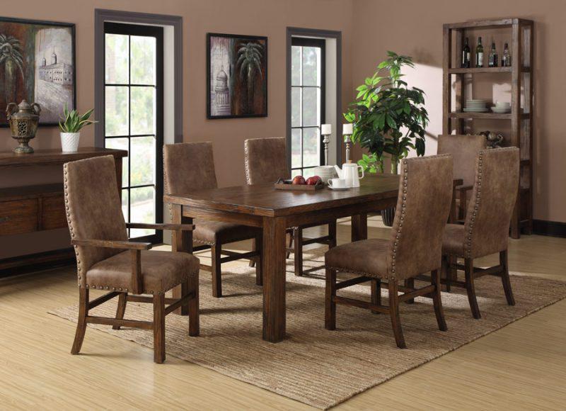 Emerald Home Chambers Creek Upholstered Arm Chair (Set of 2) in Distressed Brown - Ideal Furniture (Fresno,CA)
