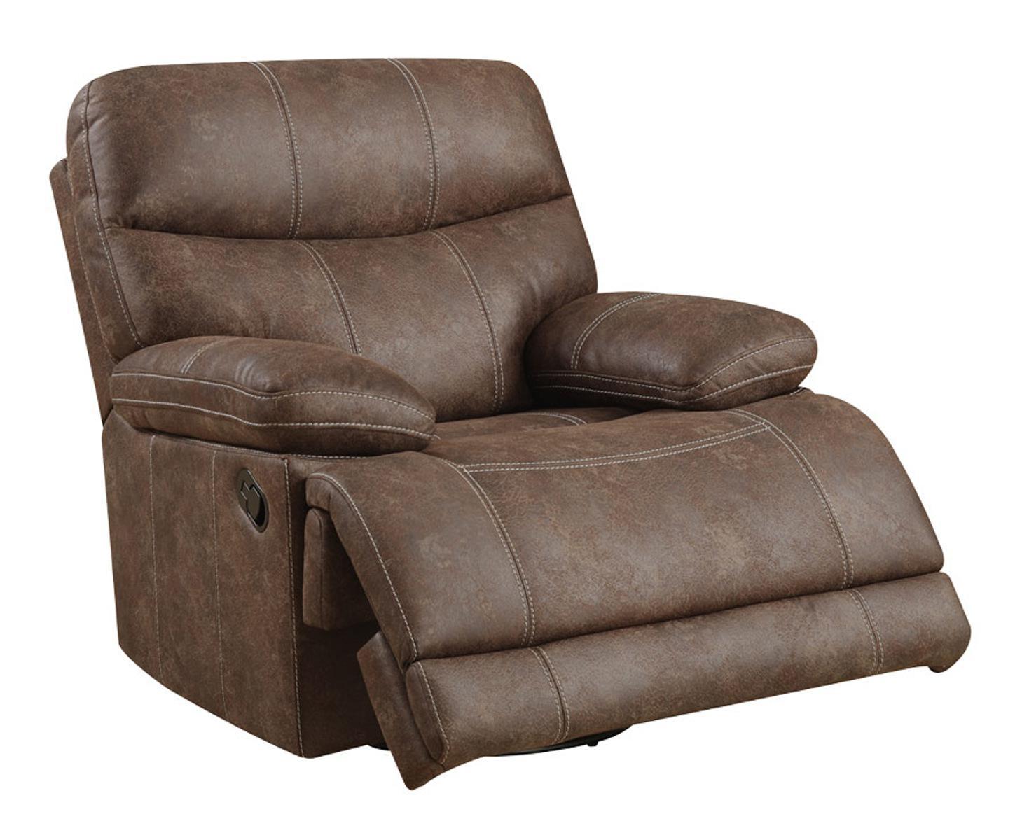Emerald Home Earl Swivel Recliner in Brown - Ideal Furniture (Fresno,CA)