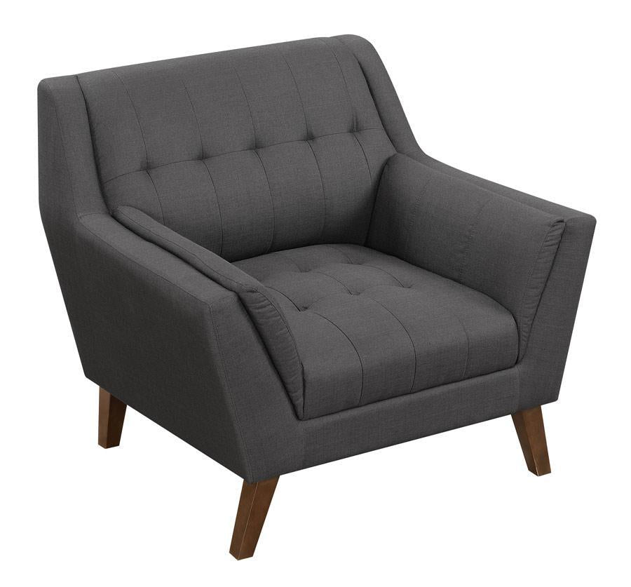 Emerald Home Furnishings Binetti Chair in Charcoal - Ideal Furniture (Fresno,CA)