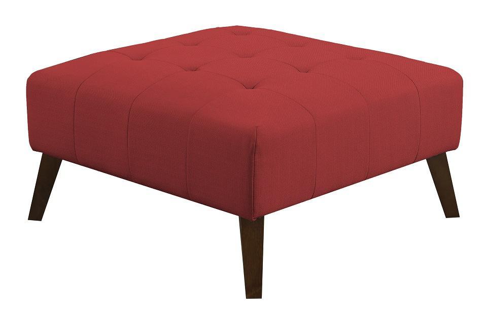 Emerald Home Furnishings Binetti Ottoman in Red - Ideal Furniture (Fresno,CA)