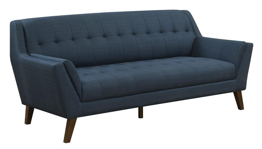 Emerald Home Furnishings Binetti Sofa in Navy - Ideal Furniture (Fresno,CA)