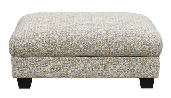 Emerald Home Furnishings Carter Accent Cocktail Ottoman in Vintage Gold - Ideal Furniture (Fresno,CA)