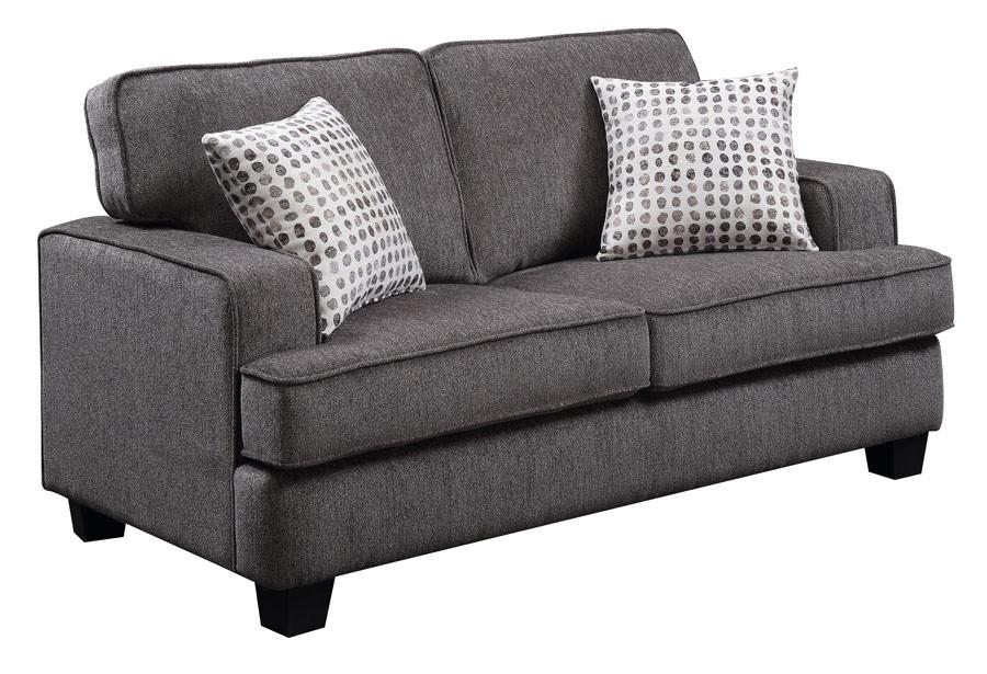 Emerald Home Furnishings Carter Loveseat in Ink - Ideal Furniture (Fresno,CA)