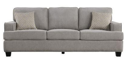 Emerald Home Furnishings Carter Sofa in Taupe - Ideal Furniture (Fresno,CA)