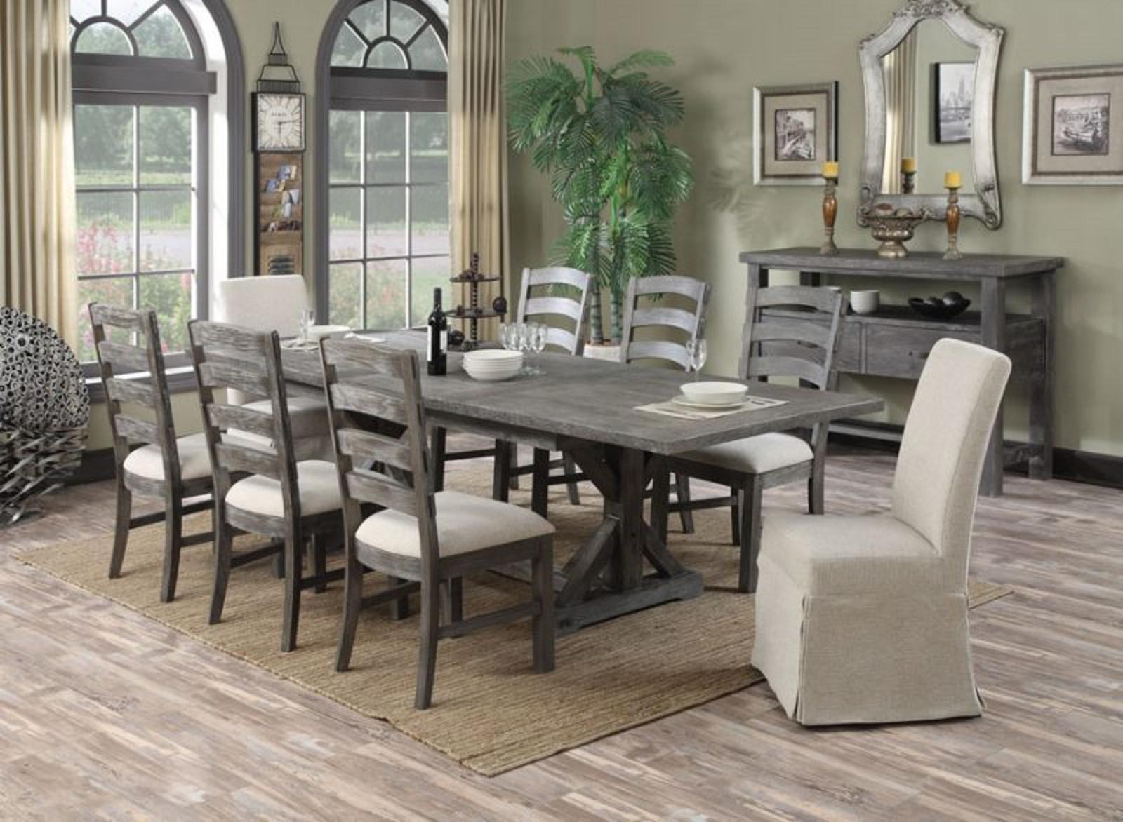 Emerald Home Paladin Dining Table in Rustic Charcoal - Ideal Furniture (Fresno,CA)
