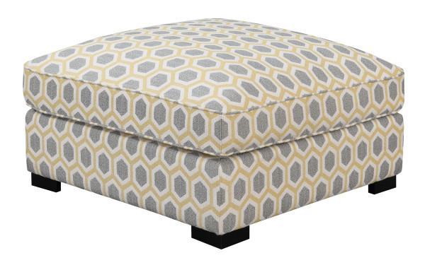 Emerald Home Furnishings Repose Cocktail Ottoman in Sunny - Ideal Furniture (Fresno,CA)