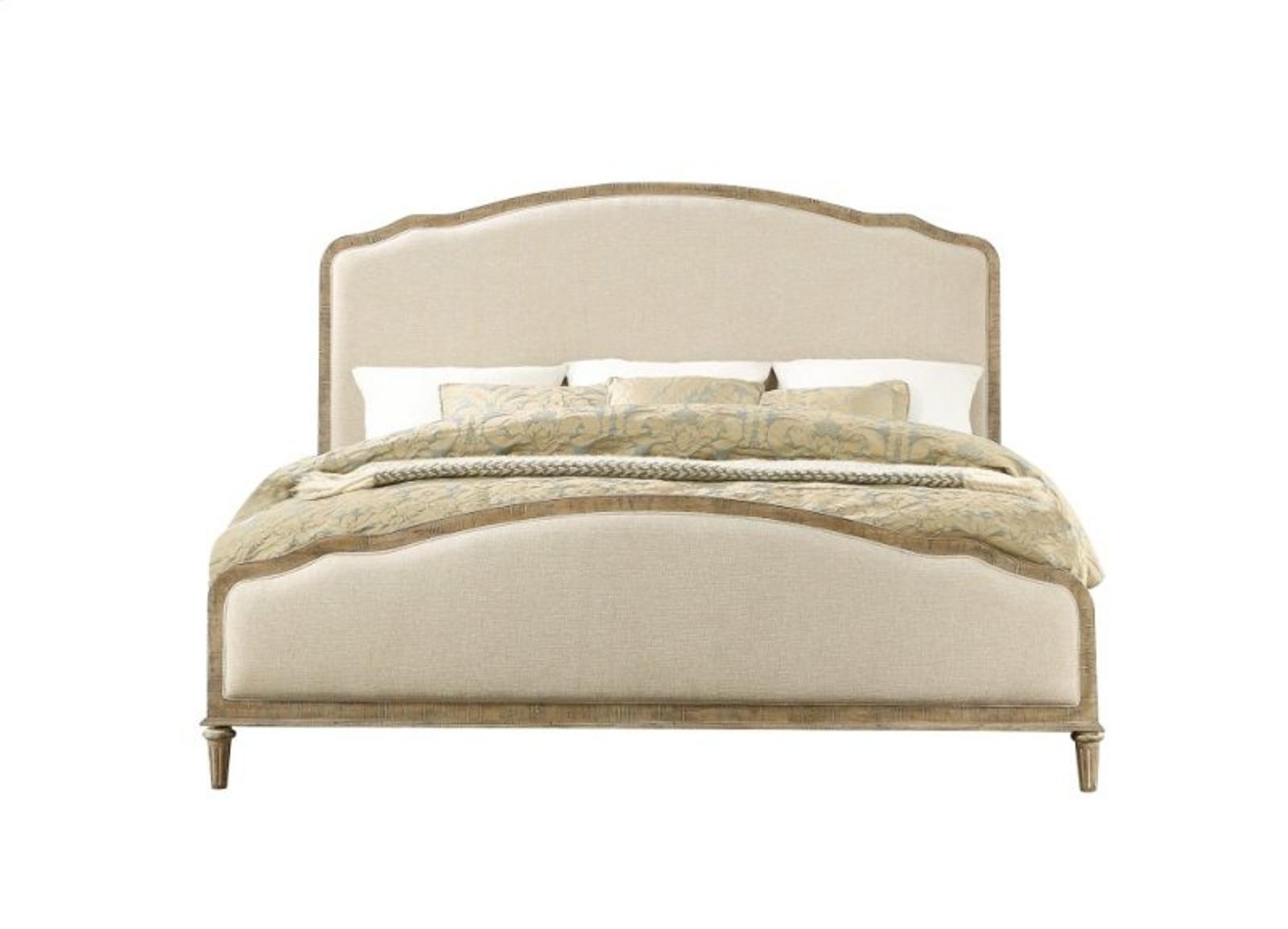 Emerald Home Interlude Queen Upholstered Bed in Sandstone - Ideal Furniture (Fresno,CA)
