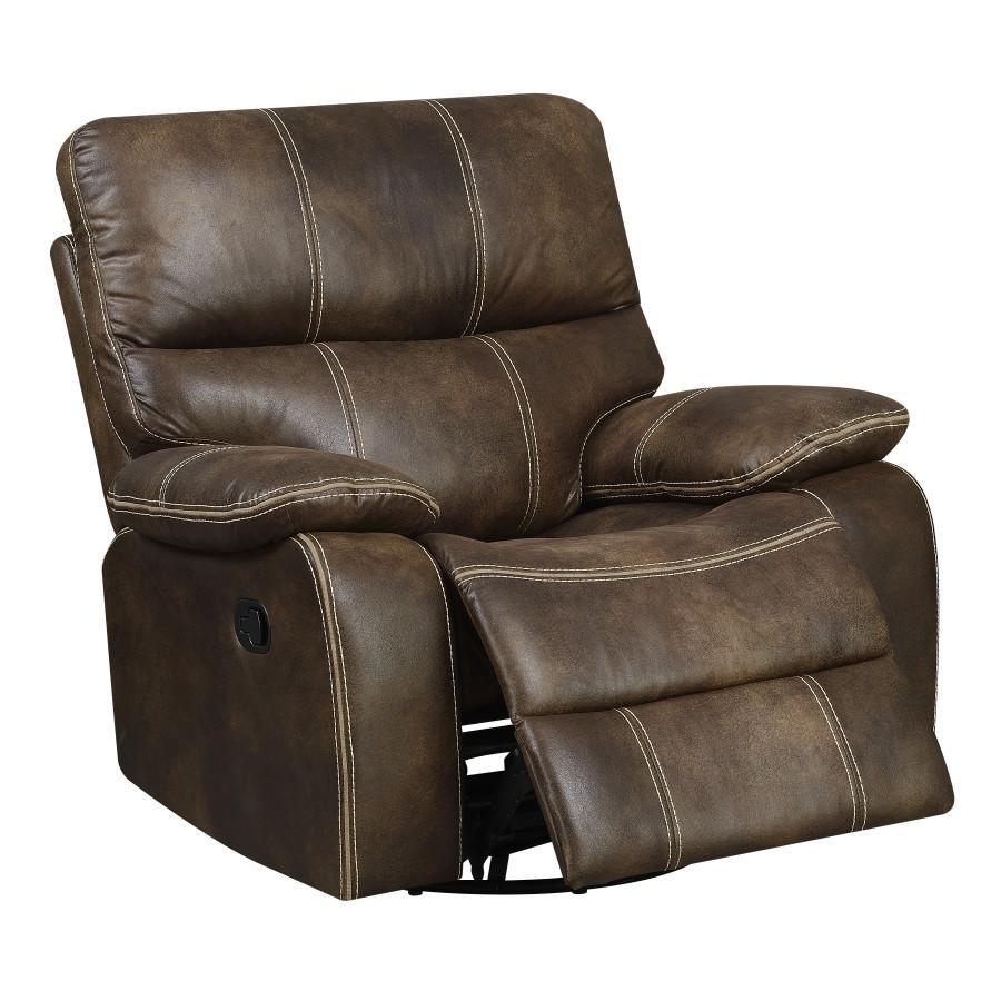 Emerald Home Jessie James Swivel Glider Recliner in Brown - Ideal Furniture (Fresno,CA)