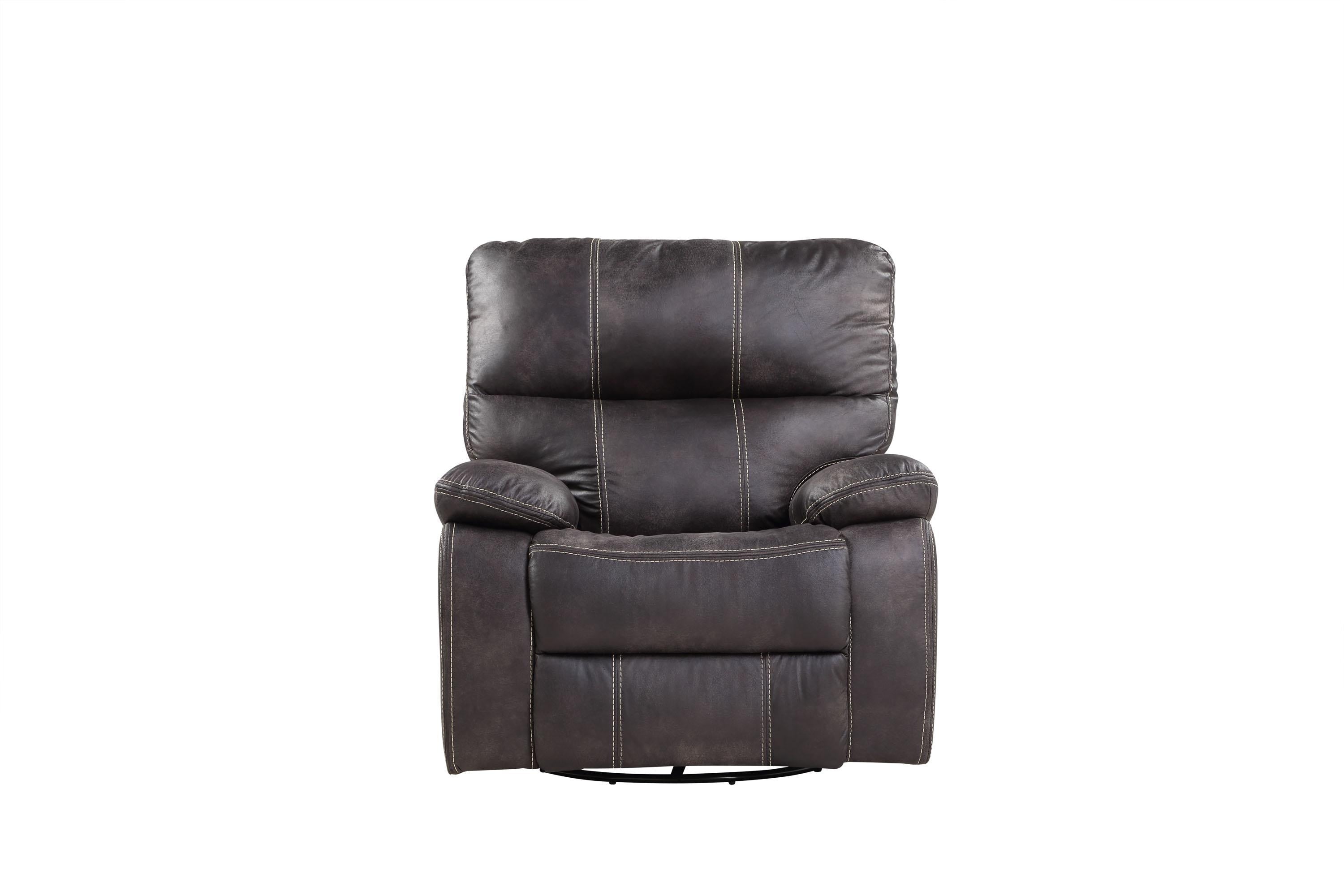 Emerald Home Jessie James Swivel Glider Recliner in Grey - Ideal Furniture (Fresno,CA)