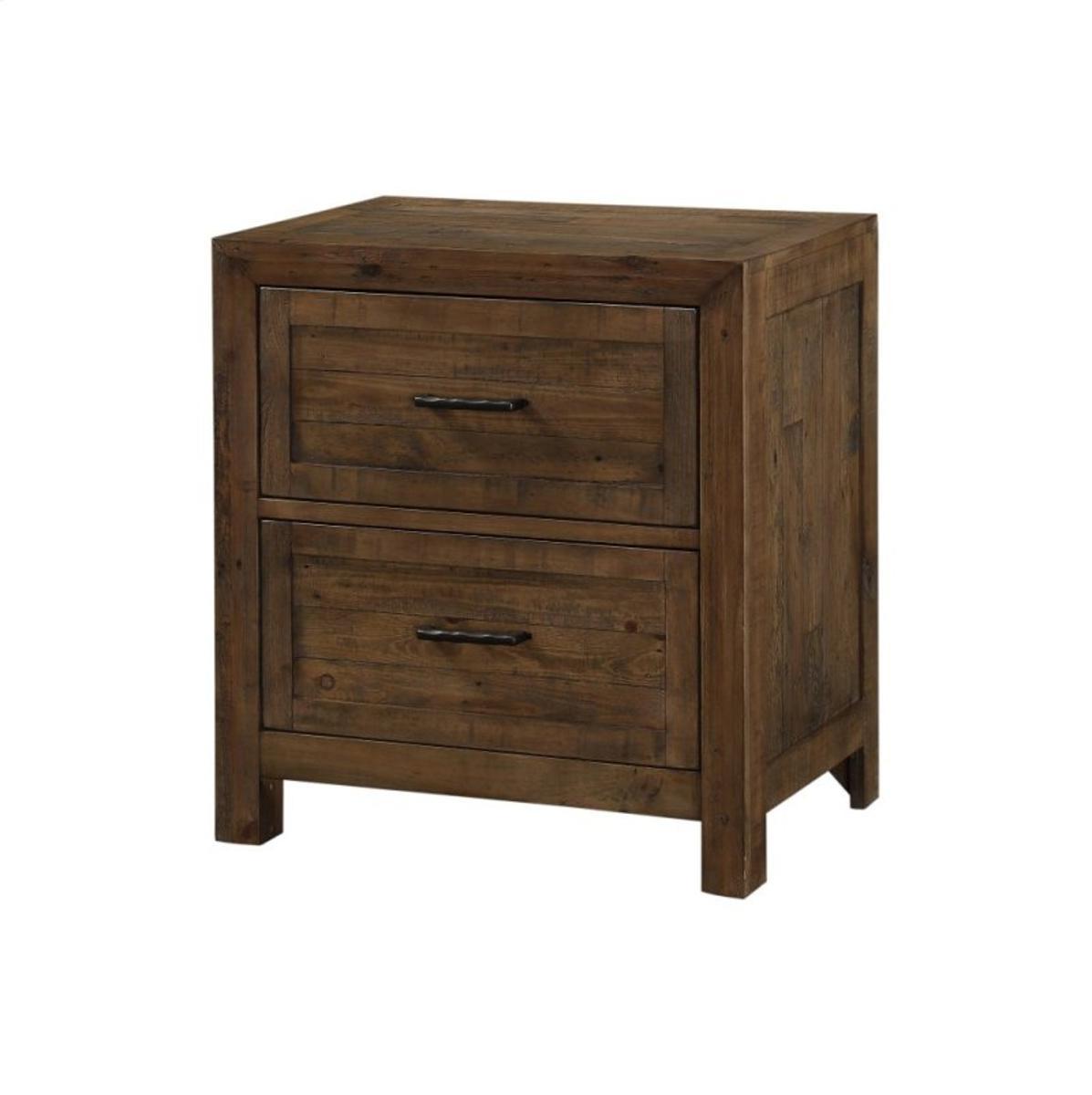 Emerald Home Pine Valley Nightstand in Brown