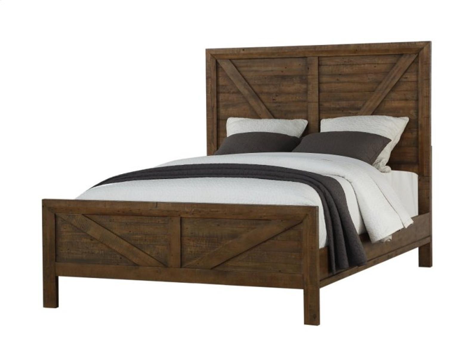 Emerald Home Pine Valley King Panel Bed in Brown B744-10HB - Ideal Furniture (Fresno,CA)
