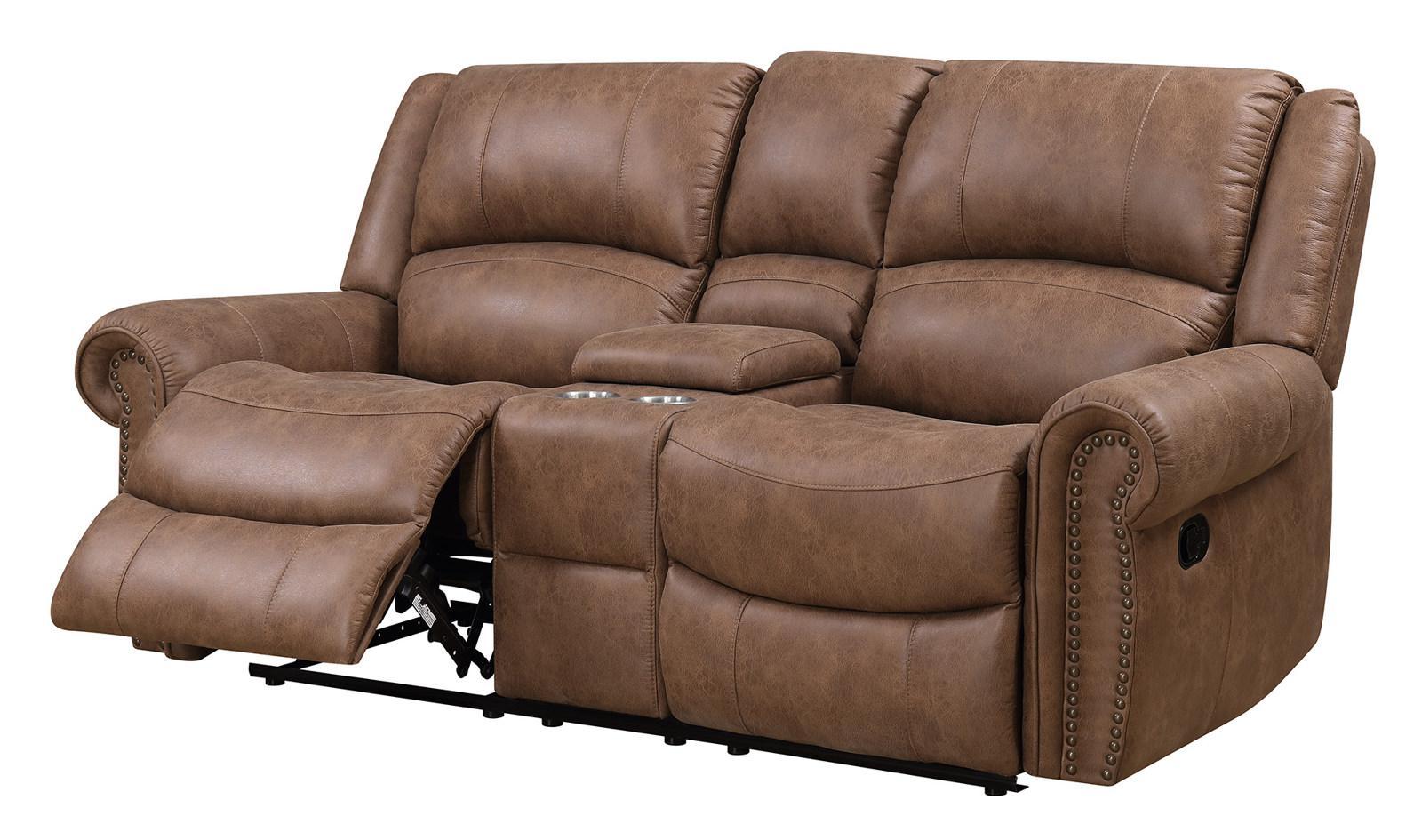 Emerald Home Spencer Loveseat in Brown - Ideal Furniture (Fresno,CA)