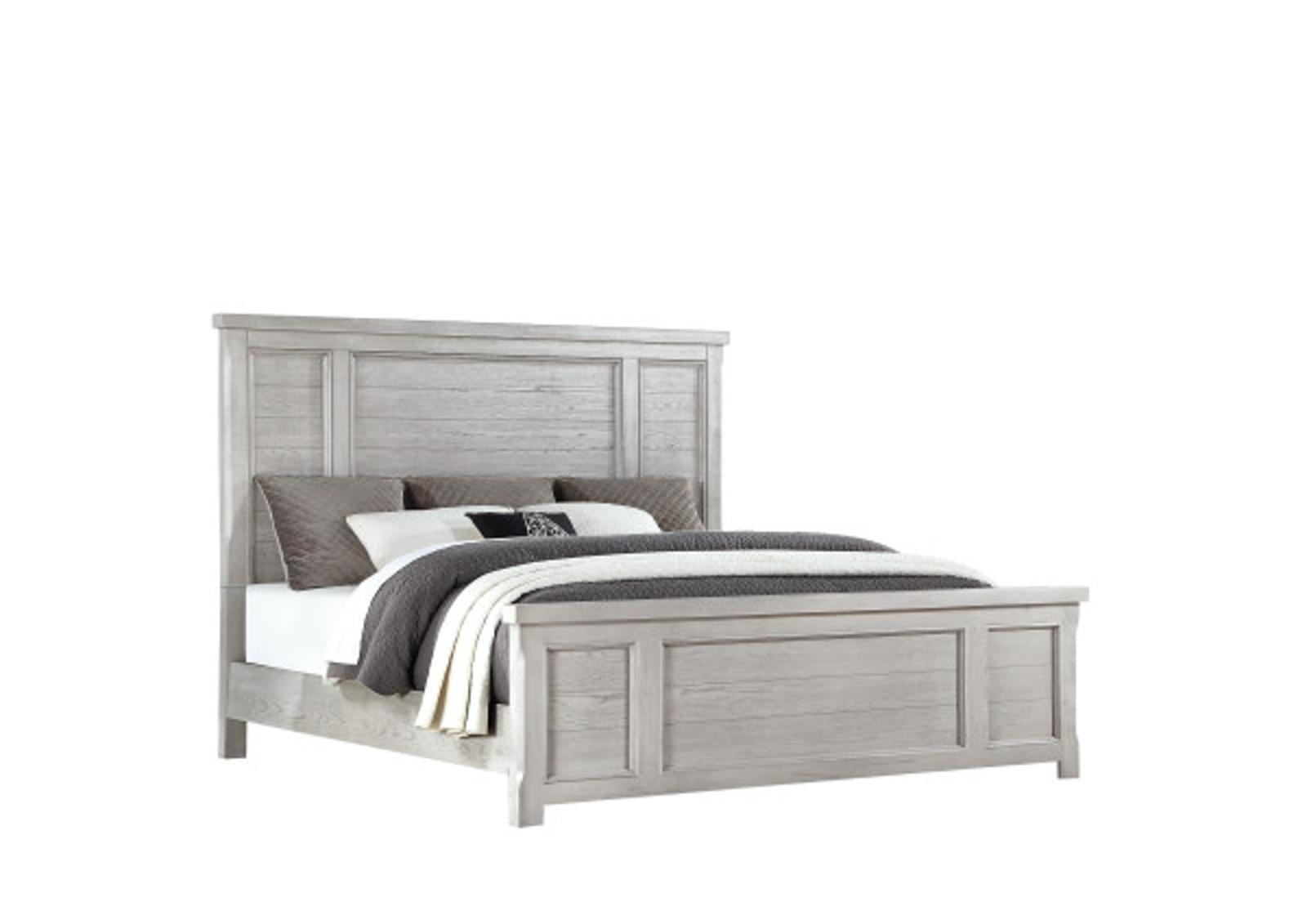 Emerald Home Warwick II King Panel Bed in Grey - Ideal Furniture (Fresno,CA)