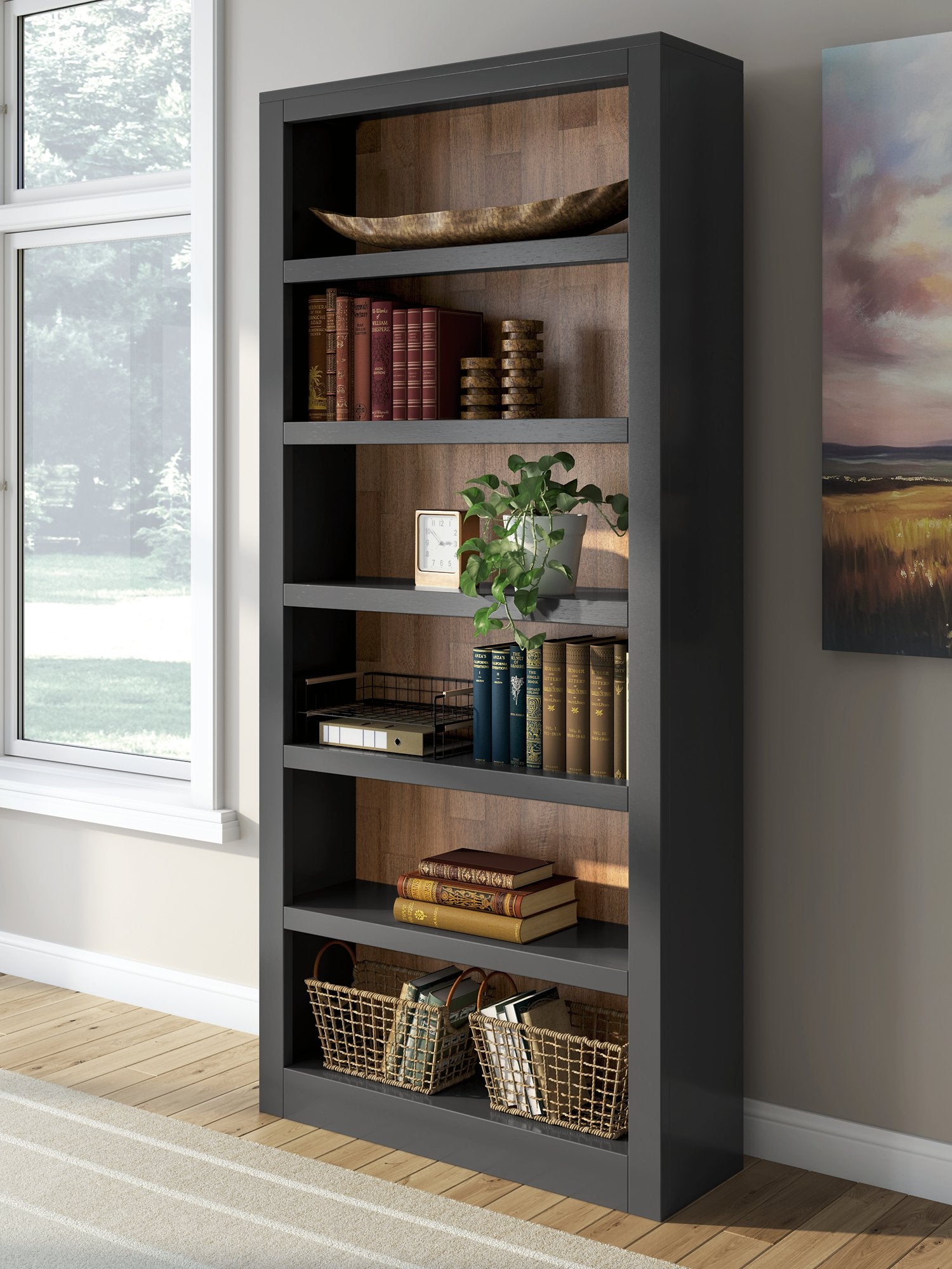 Wildenauer 75" Bookcase - Ideal Furniture (Fresno,CA)
