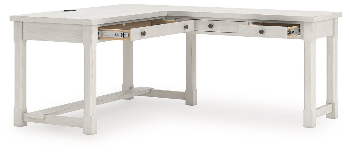Robbinsdale L-Shaped Home Office Desk - Ideal Furniture (Fresno,CA)