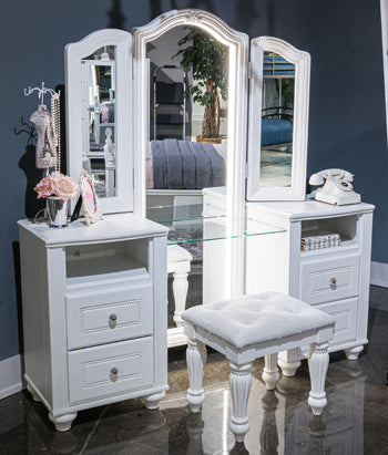 Kozlani Vanity with Mirror - Ideal Furniture (Fresno,CA)