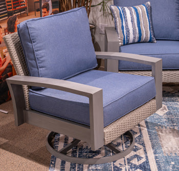 Half Moon Beach Outdoor Swivel Lounge Chair with Cushion - Ideal Furniture (Fresno,CA)