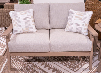 Grover Beach Outdoor Loveseat with Cushion - Ideal Furniture (Fresno,CA)