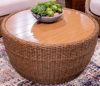 Double Point Outdoor Coffee Table - Ideal Furniture (Fresno,CA)