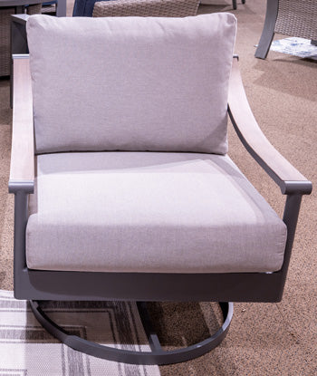 Ocean Beach Outdoor Swivel Lounge with Cushion - Ideal Furniture (Fresno,CA)