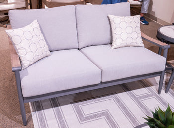 Ocean Beach Outdoor Loveseat with Cushion - Ideal Furniture (Fresno,CA)