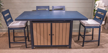 East Beach Outdoor Bar Table with Fire Pit - Ideal Furniture (Fresno,CA)