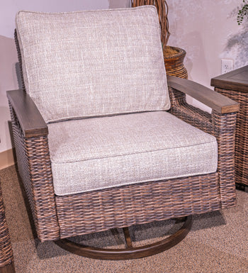 Monterey Point Outdoor Swivel Lounge Chair (Set of 2) - Ideal Furniture (Fresno,CA)