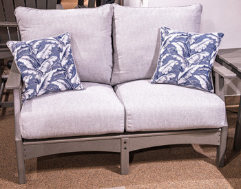 Cove Beach Outdoor Loveseat with Cushion - Ideal Furniture (Fresno,CA)