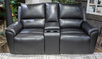 Glossmore Reclining Loveseat with Console - Ideal Furniture (Fresno,CA)