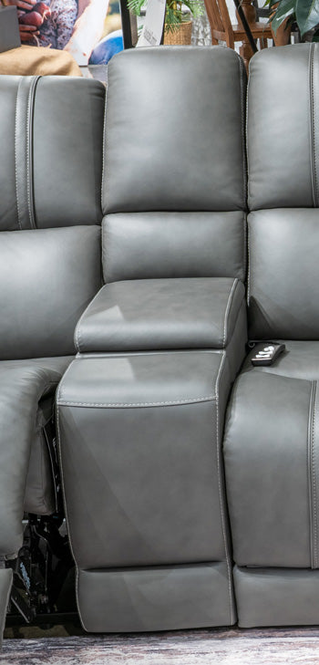 5Z - Pittson Power Reclining Sectional Loveseat with Console - Ideal Furniture (Fresno,CA)
