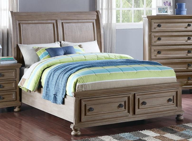 New Classic Furniture Allegra Youth Full Storage Bed in Pewter - Ideal Furniture (Fresno,CA)