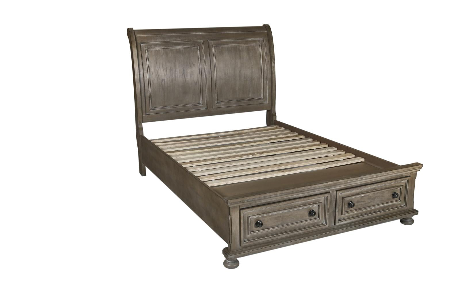 New Classic Furniture Allegra Youth Full Storage Bed in Pewter - Ideal Furniture (Fresno,CA)