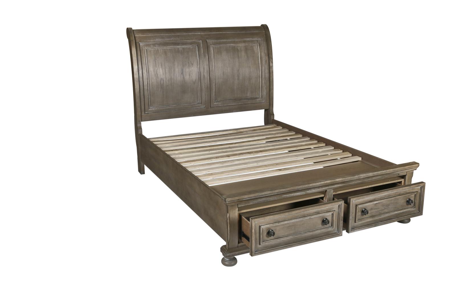 New Classic Furniture Allegra Youth Full Storage Bed in Pewter - Ideal Furniture (Fresno,CA)