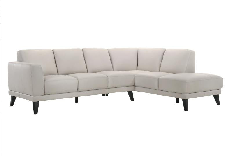 New Classic Altamura Sectional w/ LAF 3 Seat Sofa in Mist Gray - Ideal Furniture (Fresno,CA)