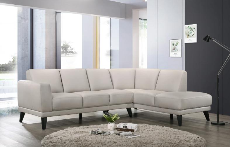 New Classic Altamura Sectional w/ LAF 3 Seat Sofa in Mist Gray - Ideal Furniture (Fresno,CA)