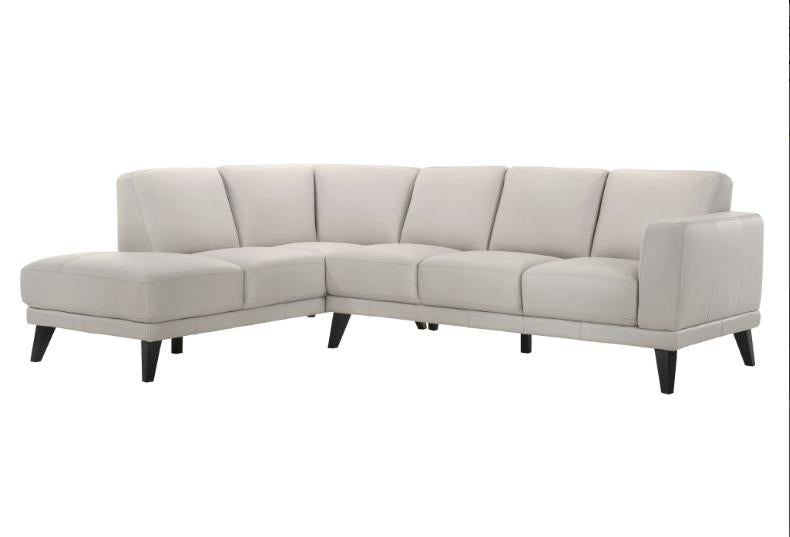 New Classic Altamura Sectional w/ RAF 3 Seat Sofa in Mist Gray - Ideal Furniture (Fresno,CA)