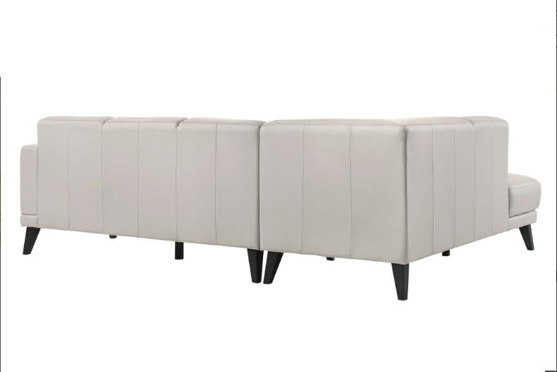 New Classic Altamura Sectional w/ RAF 3 Seat Sofa in Mist Gray - Ideal Furniture (Fresno,CA)