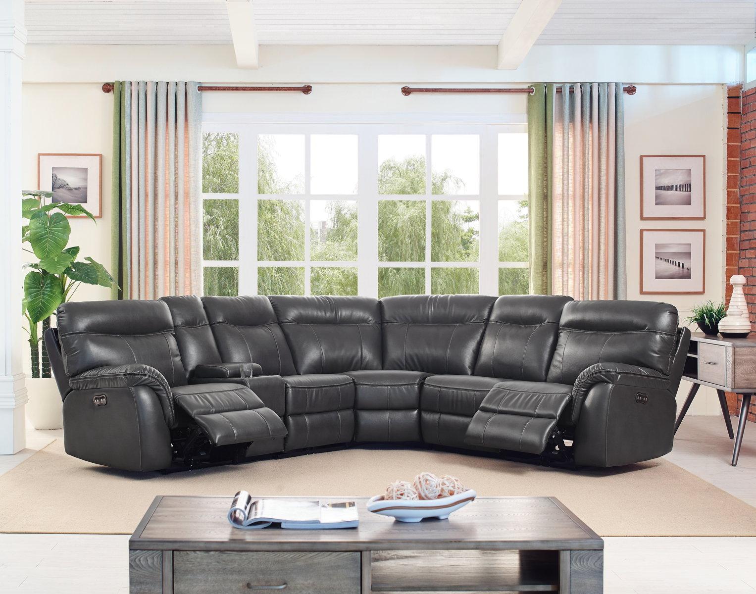 New Classic Atlas LAF Full Power Recliner w/Power in Gray - Ideal Furniture (Fresno,CA)