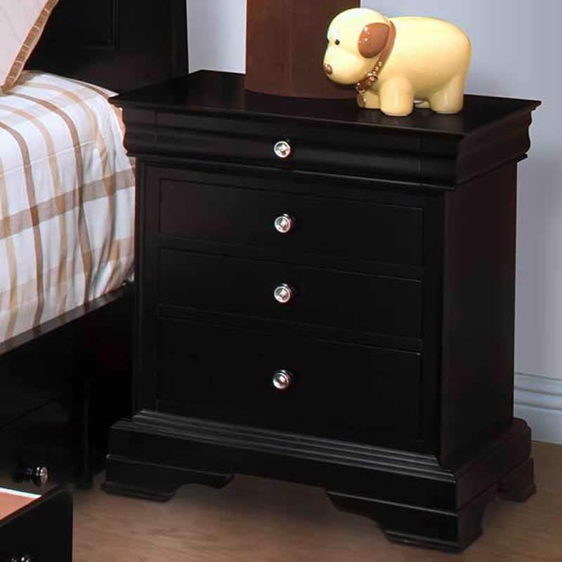 New Classic Belle Rose 4 Drawer Night Stand in Black Cherry - Ideal Furniture (Fresno,CA)