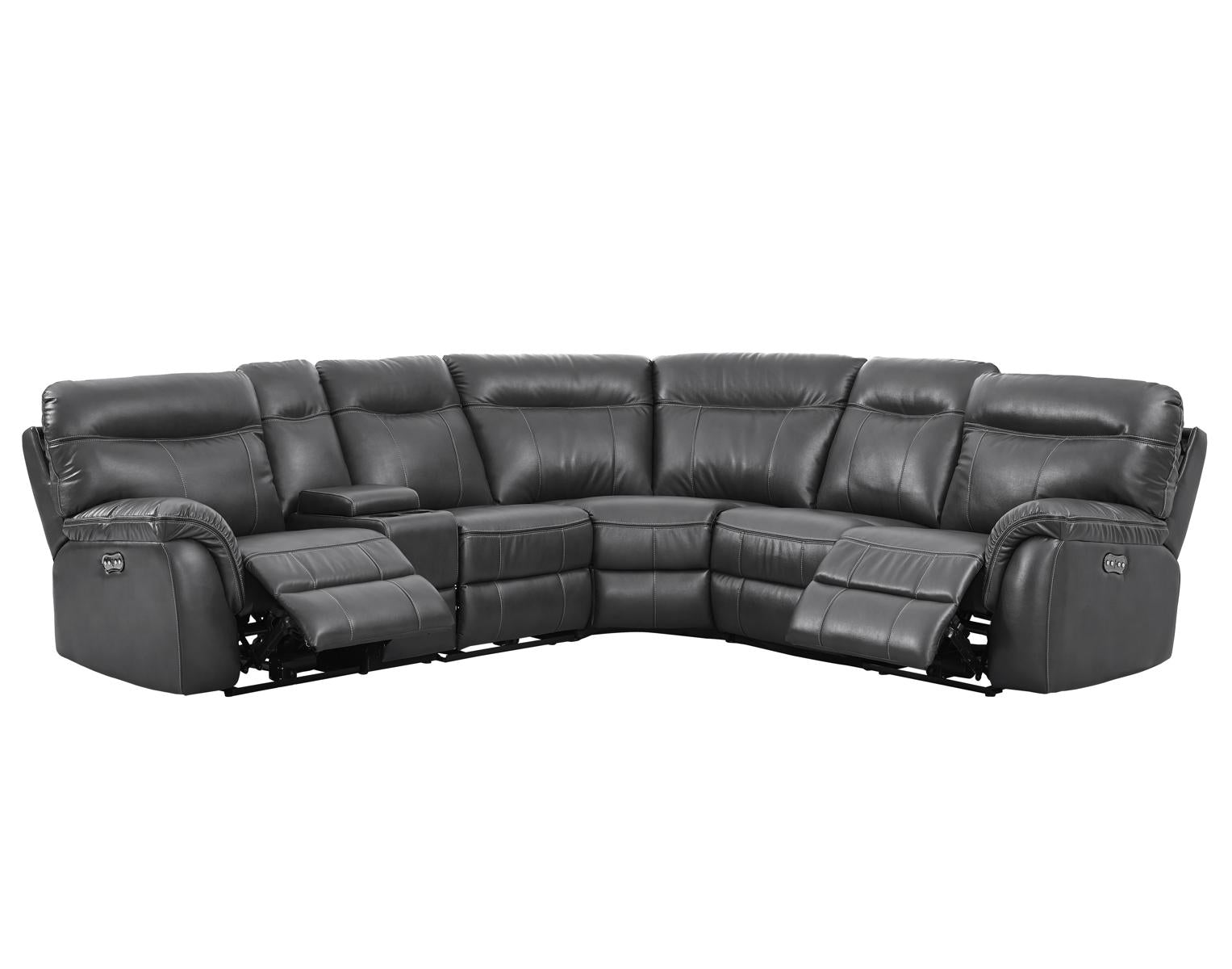 New Classic Atlas LAF Full Power Recliner w/Power in Gray - Ideal Furniture (Fresno,CA)