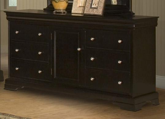 New Classic Belle Rose 6 Drawer Dresser in Black Cherry Finish - Ideal Furniture (Fresno,CA)