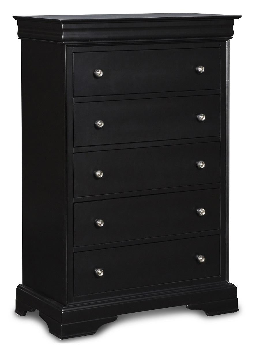 New Classic Belle Rose 5 Drawer Lift Top Chest in Black Cherry - Ideal Furniture (Fresno,CA)