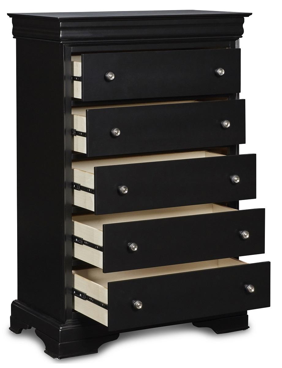New Classic Belle Rose 5 Drawer Lift Top Chest in Black Cherry - Ideal Furniture (Fresno,CA)