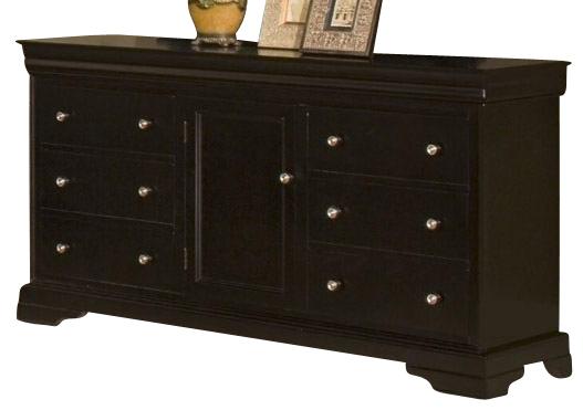 New Classic Belle Rose 6 Drawer Dresser in Black Cherry Finish - Ideal Furniture (Fresno,CA)