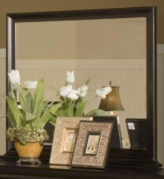 New Classic Belle Rose Landscape Mirror in Black Cherry Finish - Ideal Furniture (Fresno,CA)