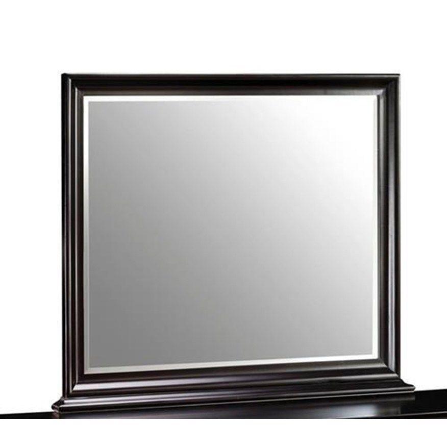 New Classic Belle Rose Landscape Mirror in Black Cherry Finish - Ideal Furniture (Fresno,CA)