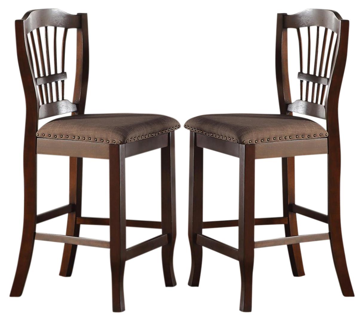 New Classic Bixby Counter Chair in Espresso (Set of 2) - Ideal Furniture (Fresno,CA)