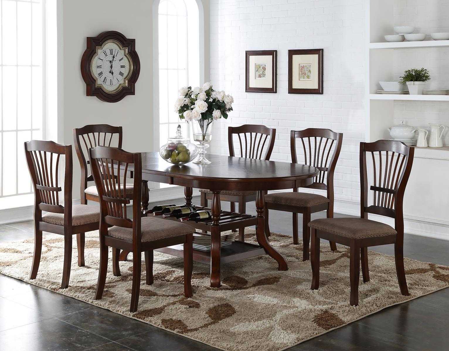 New Classic Bixby Dining Table in Espresso - Ideal Furniture (Fresno,CA)
