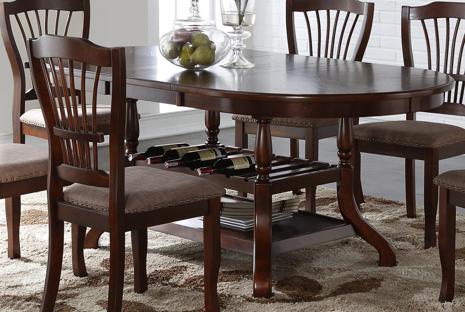 New Classic Bixby Dining Table in Espresso - Ideal Furniture (Fresno,CA)