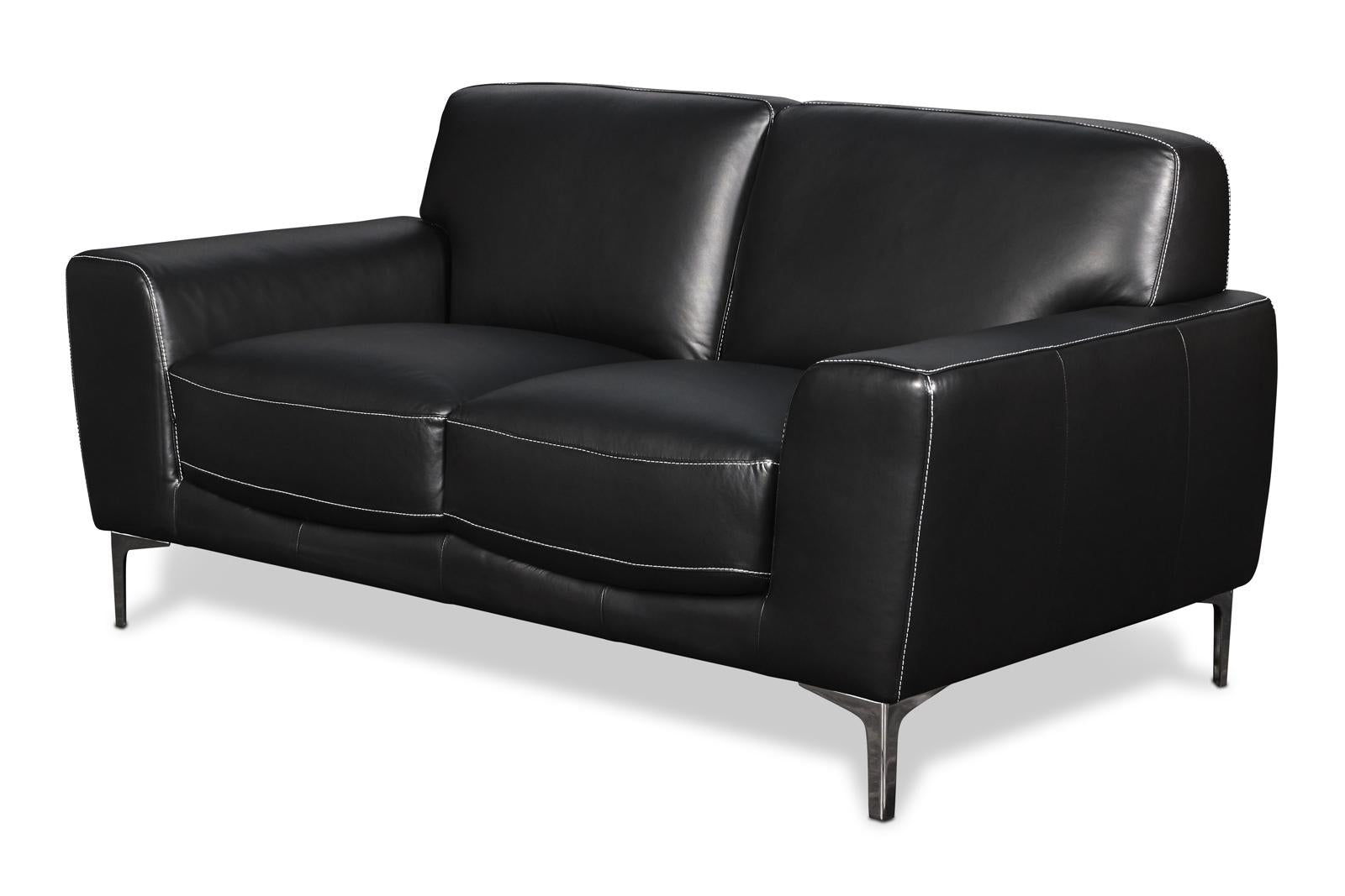 New Classic Carrara Loveseat in Black - Ideal Furniture (Fresno,CA)